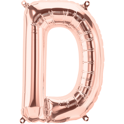 Rose Gold Letter D 16" Balloon