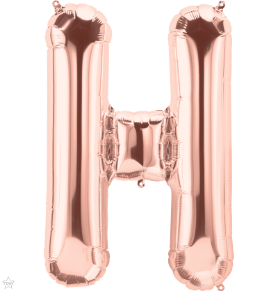 Northstar Mylar & Foil Rose Gold Letter H 34" Balloon