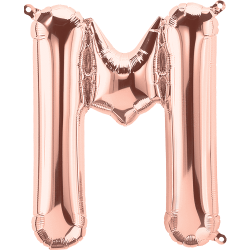 Northstar Mylar & Foil Rose Gold Letter M 16" Balloon