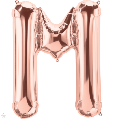 Rose Gold Letter M 34" Balloon