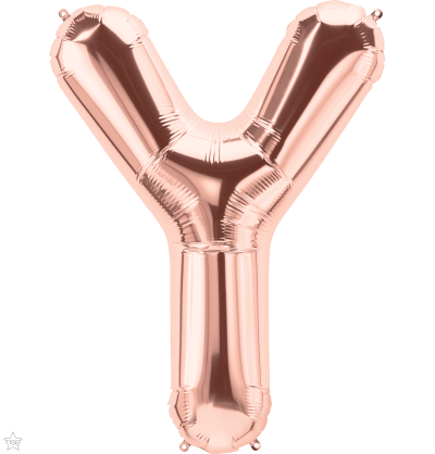 Northstar Mylar & Foil Rose Gold Letter Y 34" Balloon