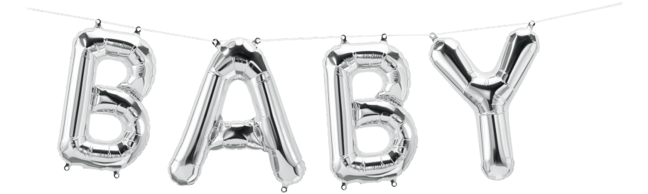 Northstar Mylar & Foil Silver Baby Kit 16" Balloon
