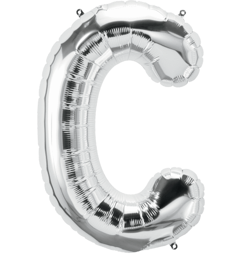 Silver Letter C 34" Balloon
