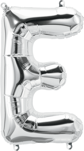 Northstar Mylar & Foil Silver Letter E 16" Balloon