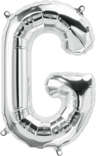 Northstar Mylar & Foil Silver Letter G 16" Balloon