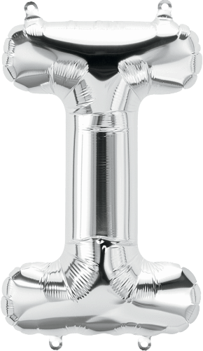 Northstar Mylar & Foil Silver Letter I 16" Balloon