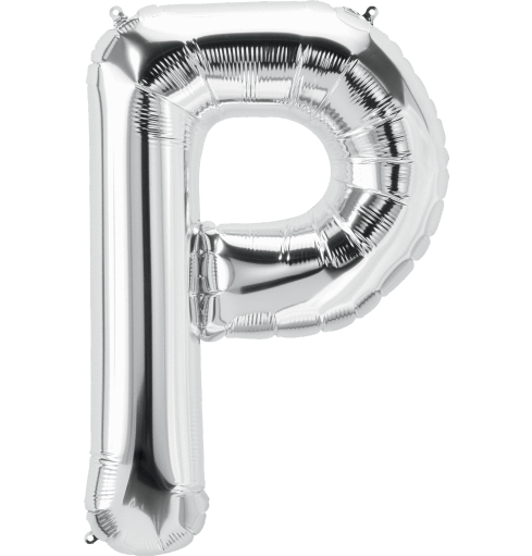 Silver Letter P 34" Balloon