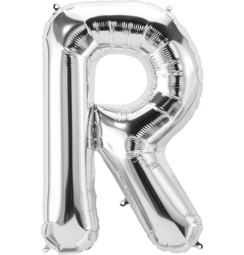 Northstar Mylar & Foil Silver Letter R 34" Balloon