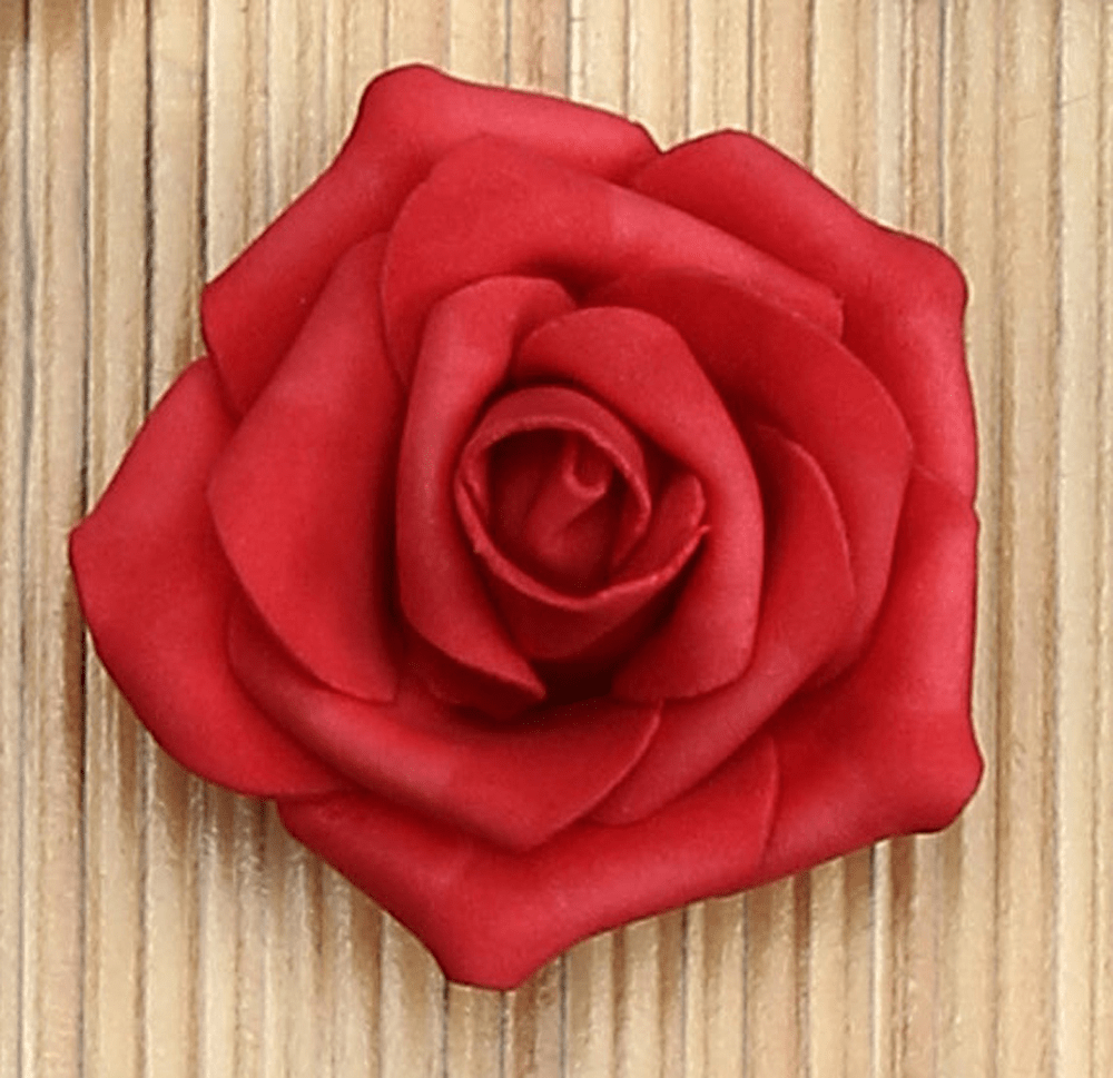 NST Party Supplies Red Rose Foam Single 2.75″ (12 count)