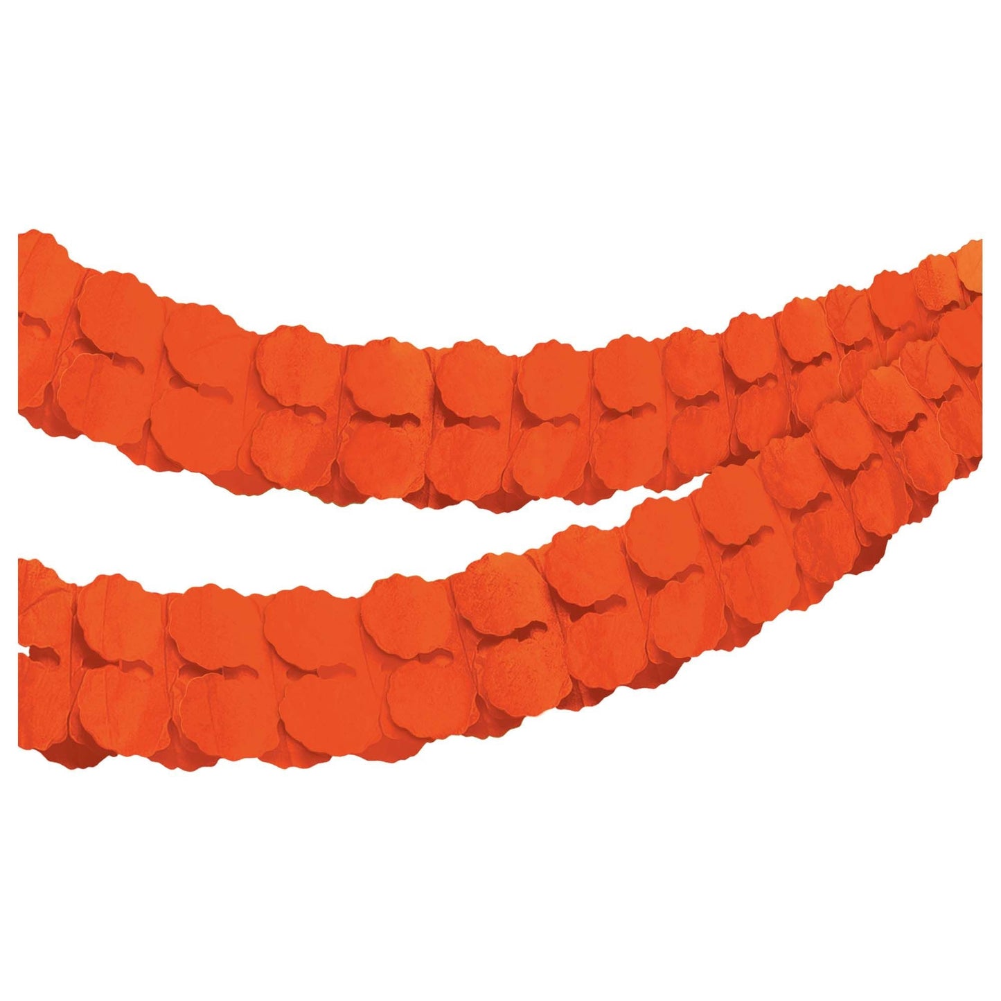 Orange Paper Garland 12ft 1ct - Amscan
