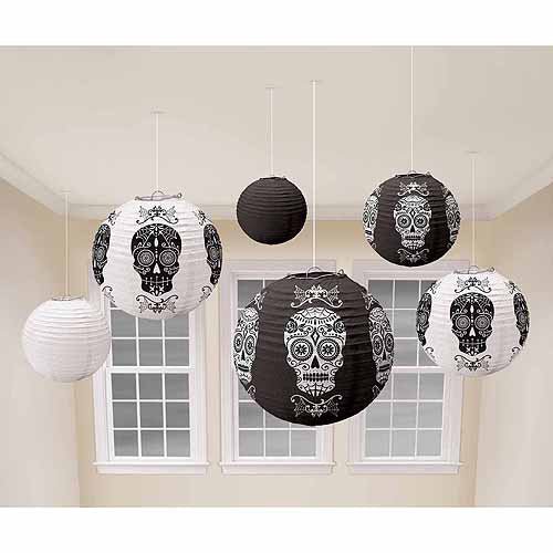 Paper Lanterns - Skulls (6ct) - Amscan
