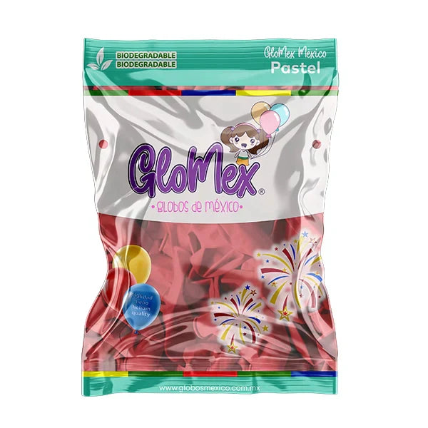 Pastel Red 12″ Latex Balloons by GloMex from Instaballoons