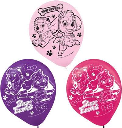 Paw Patrol Girl 12" Latex Balloons 6ct - Amscan