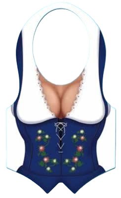 Plastic Vest - Oktoberfest Fraulein - The Beistle Company