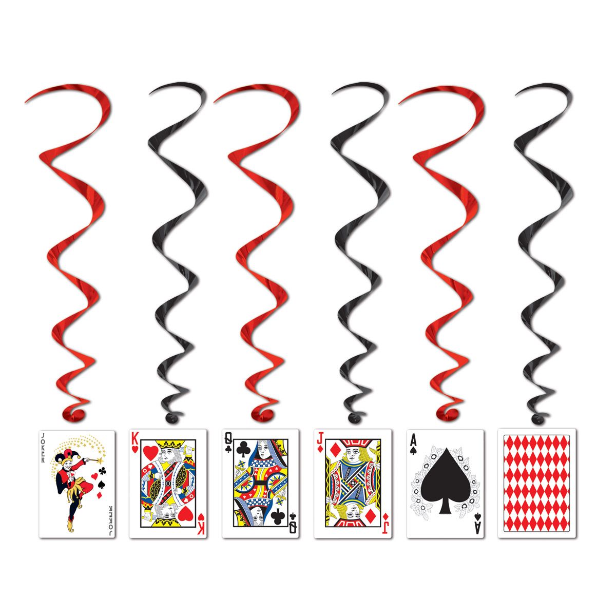 Playing Card Whirls Decorations by Beistle from Instaballoons