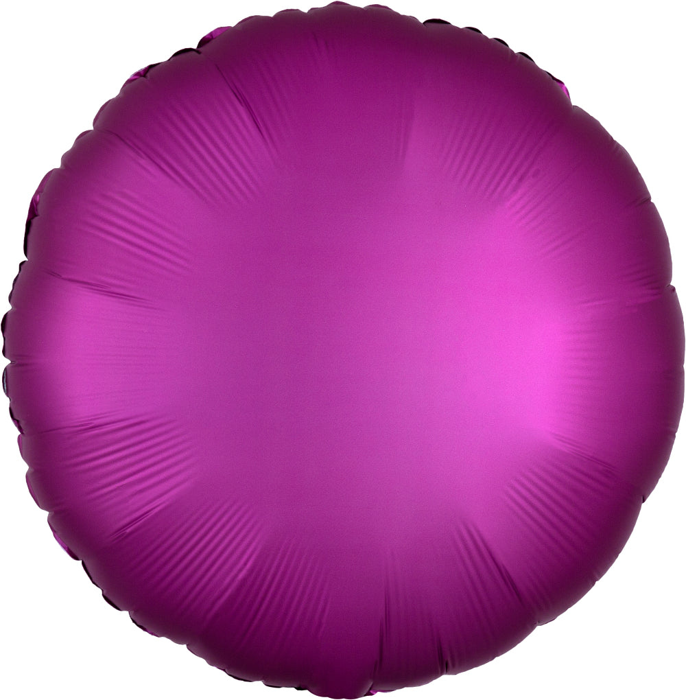 Pomegranate Pink Satin Luxe Round Circl 19″ Foil Balloon by Anagram from Instaballoons