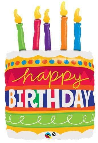Qualatex Birthday Cake & Candles 35″ Balloon