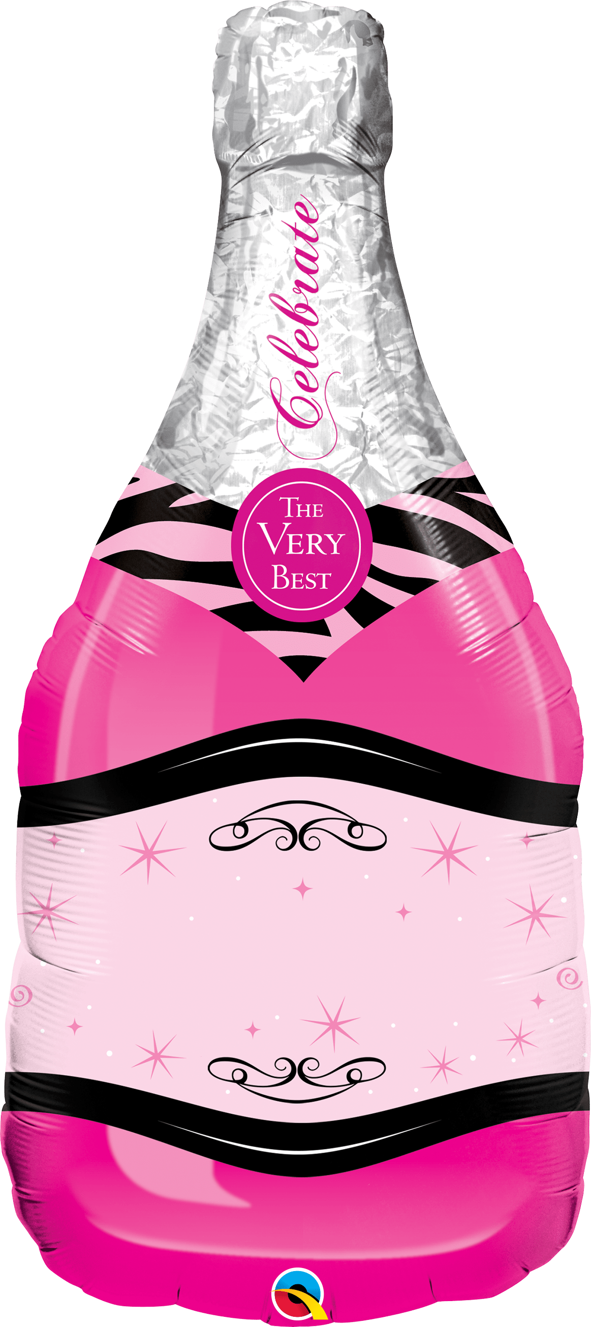 Qualatex Celebrate Pink Bubbly Wine Bottle 39″ Balloon