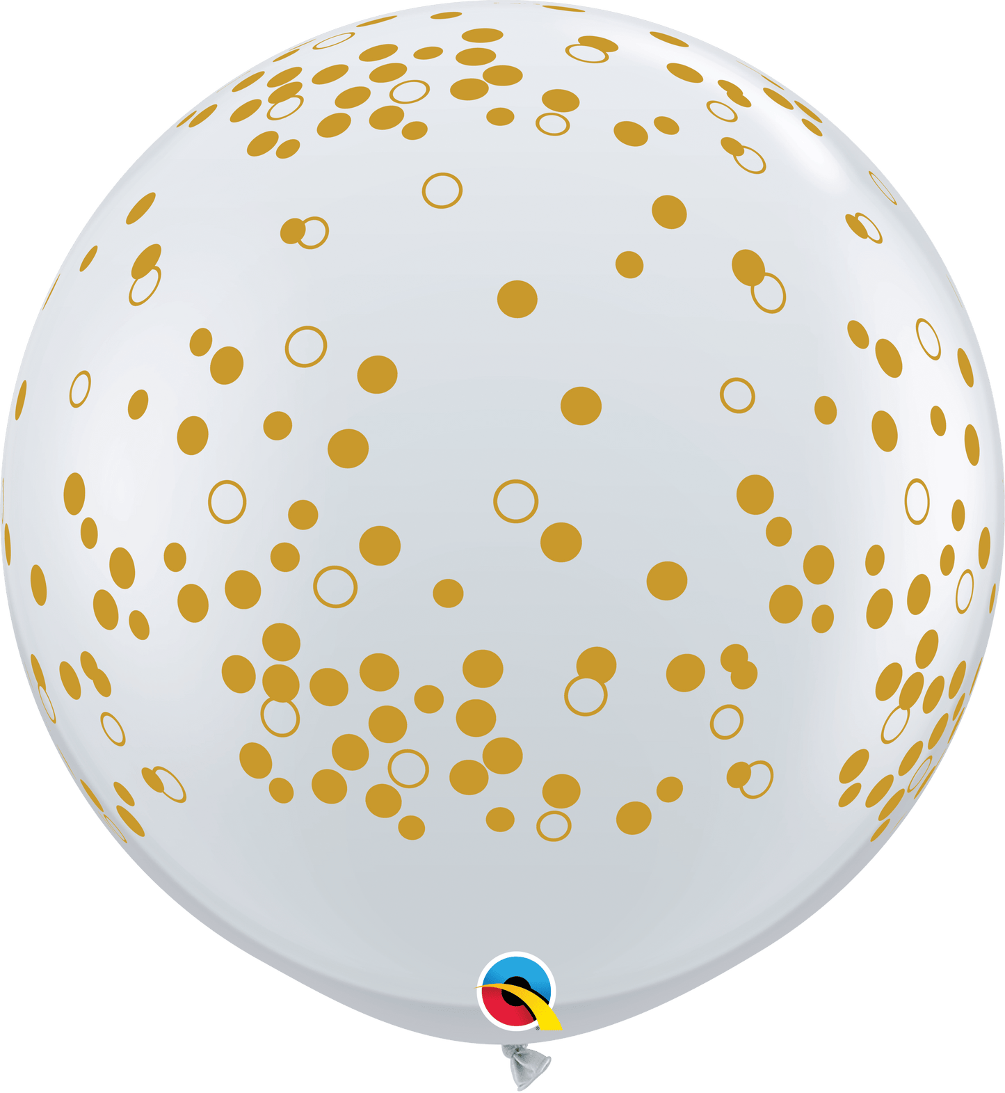 Qualatex Latex 3' Round Confetti Dots-A-Round Balloons (2 pack)