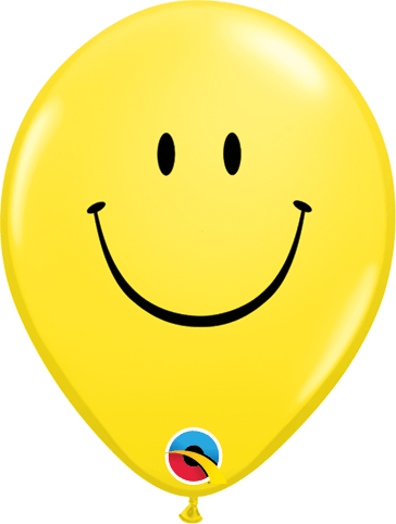 5″ Round Smile Face Balloons (100 pack)