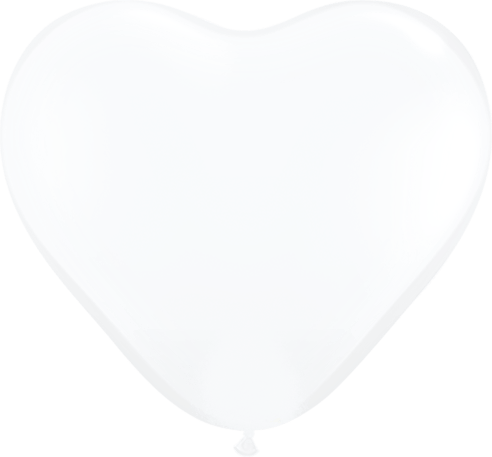 Qualatex Latex 6″ Diamond Clear Heart Latex Balloons (100)