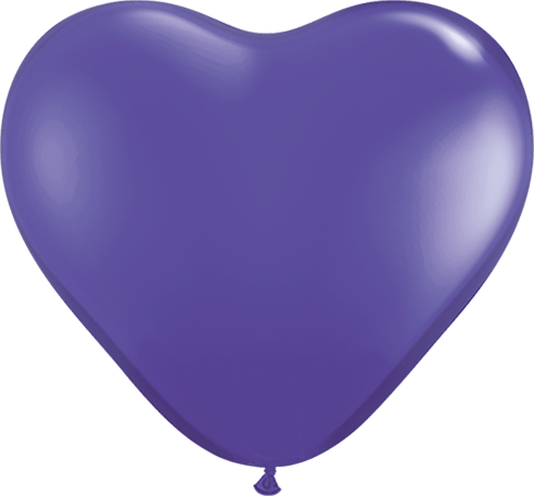 6″ Quartz Purple Heart Latex Balloons (100)