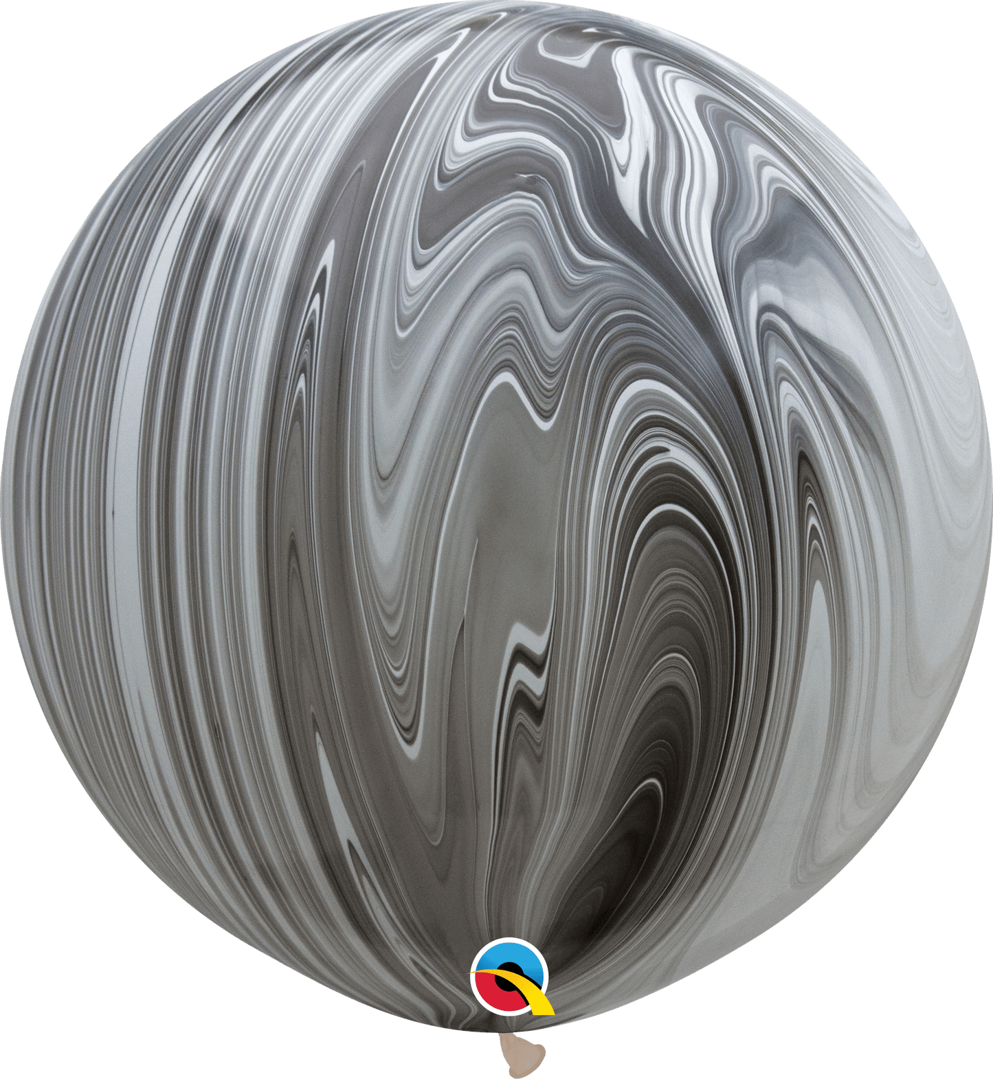 Qualatex Latex Black & White SuperAgate 30″ Latex Balloons (2 count)