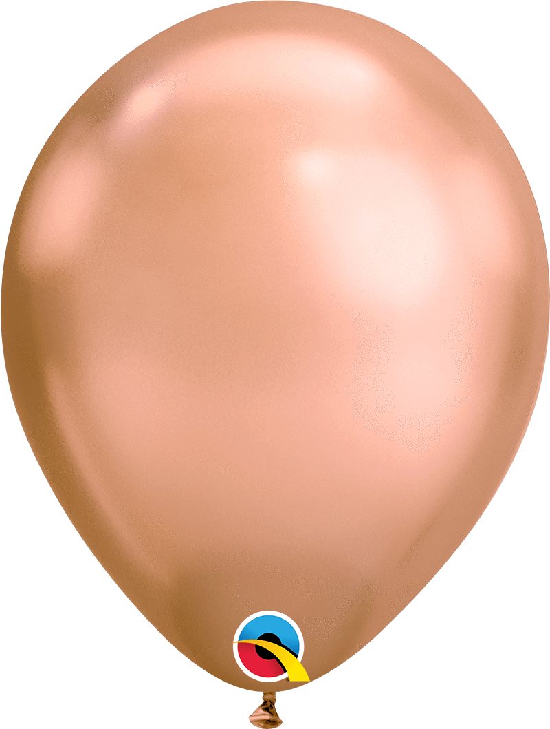 Qualatex Latex Chrome Rose Gold 11″ Latex Balloons (25)