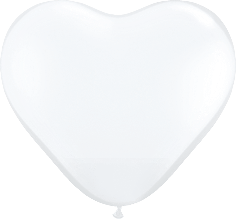 Qualatex Latex Diamond Clear 11″ Heart Latex Balloons (100)