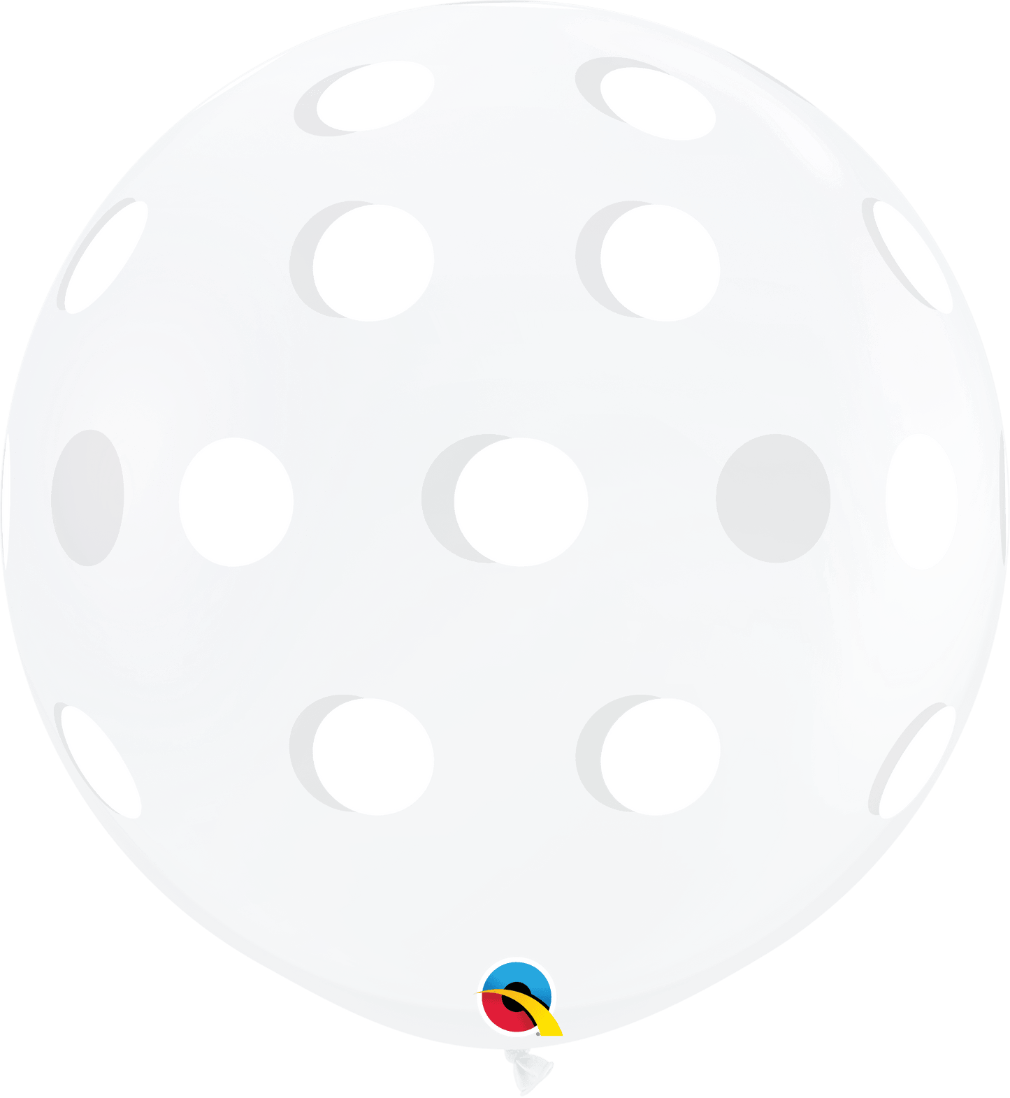 Diamond Clear Big Polka Dots-A-Round 36″ Latex Balloons (2 count)