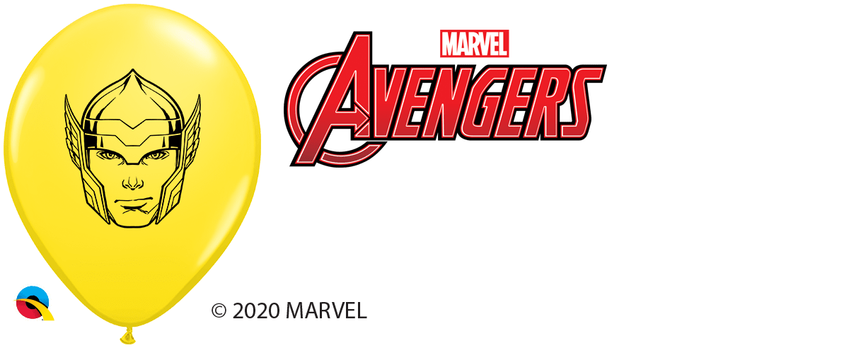 Qualatex Latex MARVEL'S Avengers Faces Assortment 5″ Latex Balloons (100)