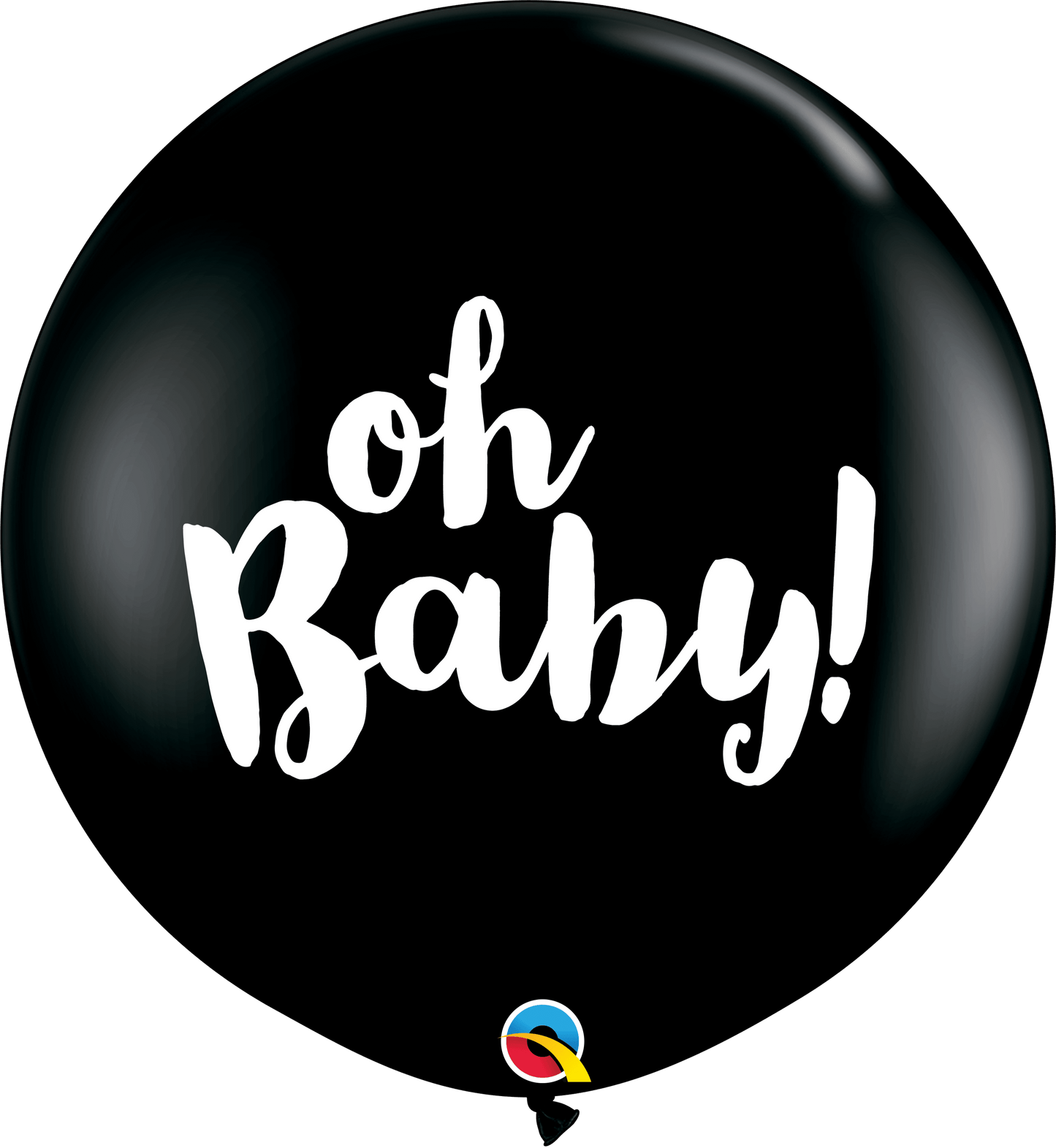 Onyx Black Oh Baby! 36″ Latex Balloons (2 count)