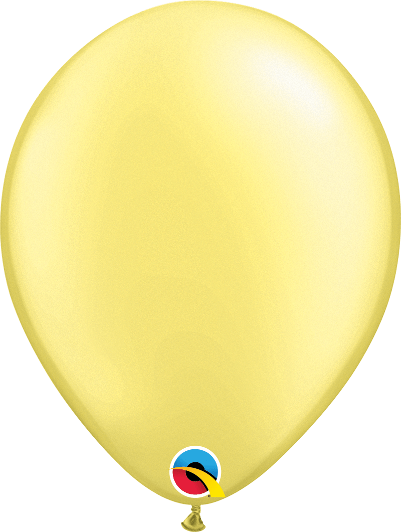 Qualatex Latex Pearl Lemon Chiffon 11″ Latex Balloons (100)