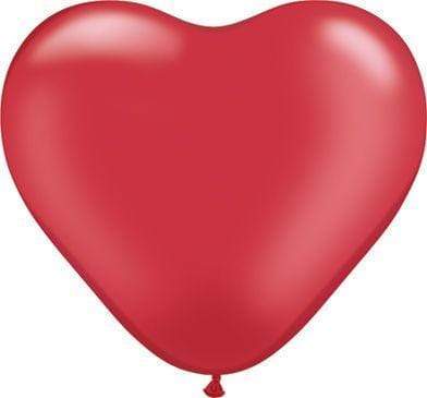 Qualatex Latex Pearl Ruby Red 6″ Heart Latex Balloon