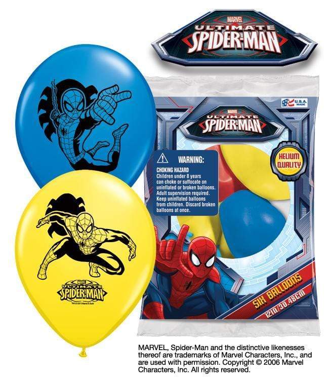 Qualatex Latex Spider-Man 12″ Latex Balloons (6)
