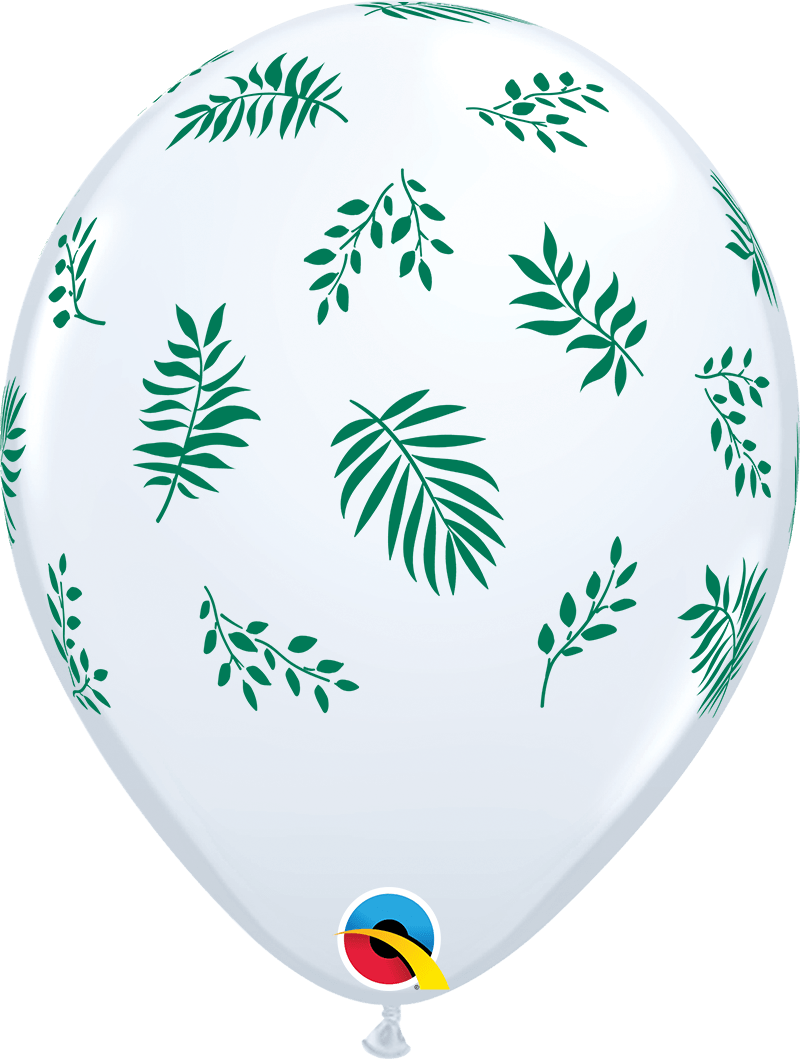 Qualatex Latex Tropical Greenery 11″ Latex Balloons (50)