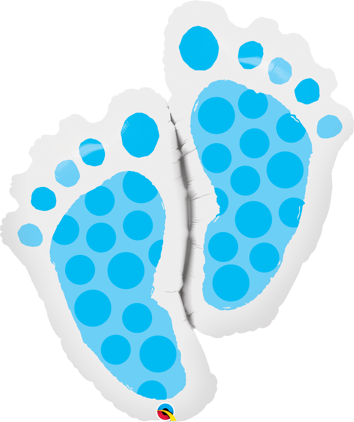 Qualatex Mylar & Foil 35" Baby Feet Blue Balloon