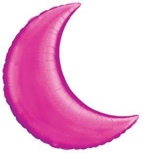 Qualatex Mylar & Foil 35" Magenta Cresent Moon Foil Balloons