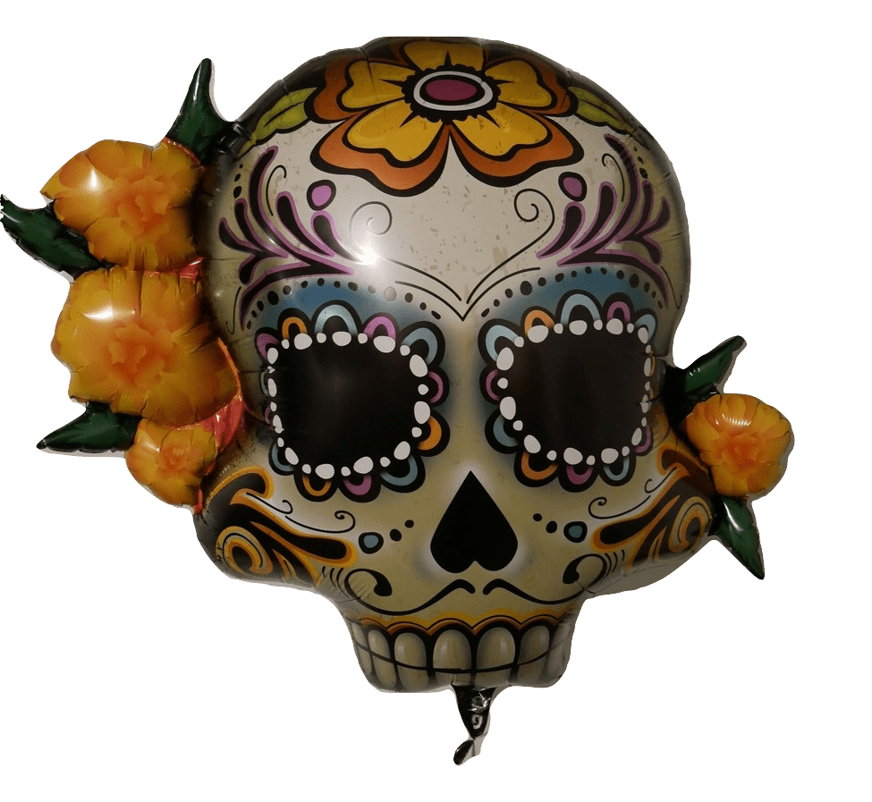 Qualatex Mylar & Foil 38" Day of the Dead Skull Balloon