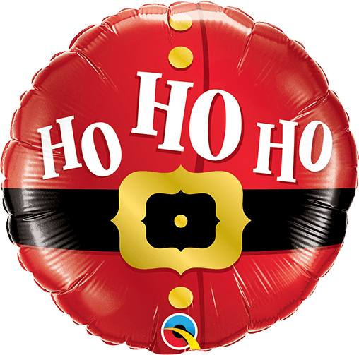 Qualatex Mylar & Foil Ho Ho Ho Santa's Belt (requires heat-sealing) 9″ Balloon