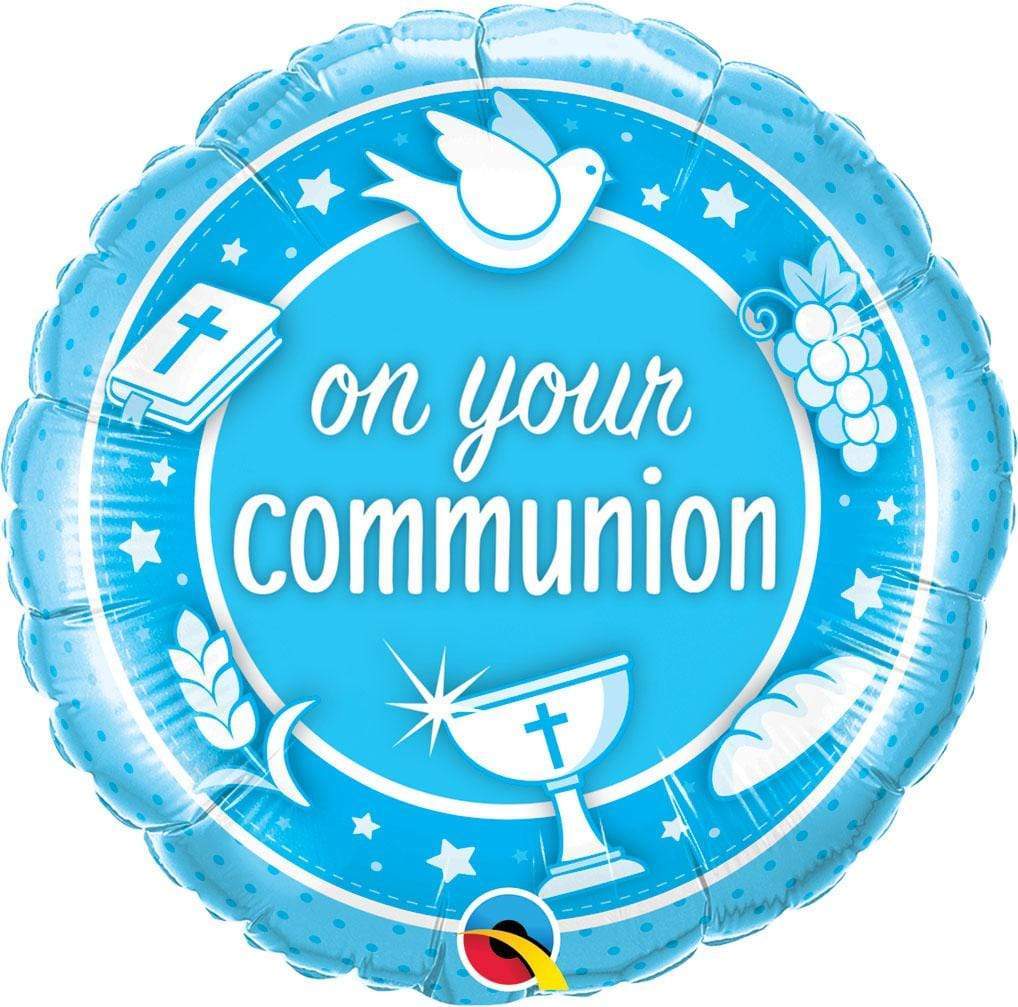 Qualatex Mylar & Foil On Your Communion Blue 18″ Foil Balloon