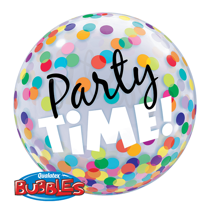Party Time! Colorful Dots 22″ Bubble Balloon