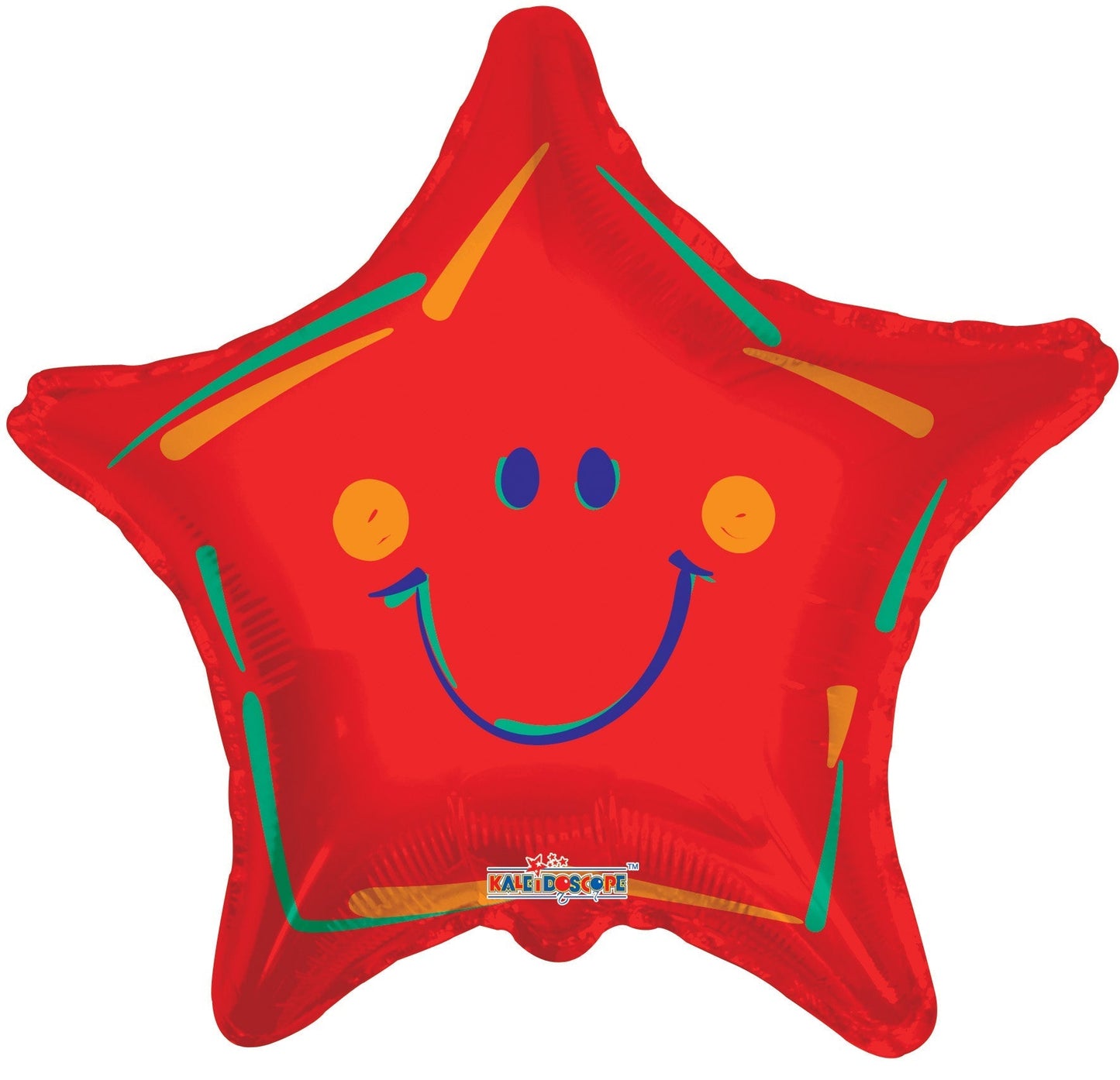 red SV Red Smiley Star 18″ Foil Balloons by Convergram from Instaballoons