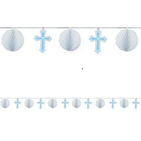 Religious Hnycmb Trimmer Blue by Amscan from Instaballoons
