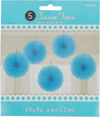 Robins Egg Mini Fan Deco by Amscan from Instaballoons