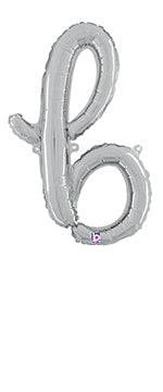Script Letter B - Silver - Betallic