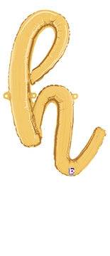 Script Letter H - Gold - Betallic