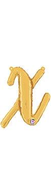 Script Letter X - Gold - Betallic