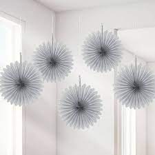 Silver Mini Fan Deco by Amscan from Instaballoons