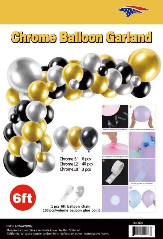 SoNice Latex Chrome Balloon Garland Kit